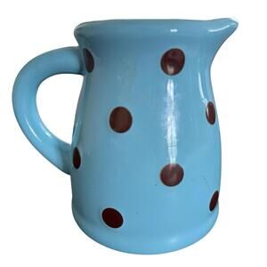 Terramoto Polka Dot Mini Pitcher Blue Brown